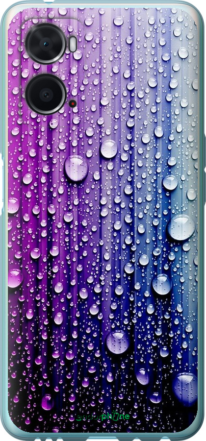 

Силіконовий чохол "Краплини води" для Oppo A76, Синій