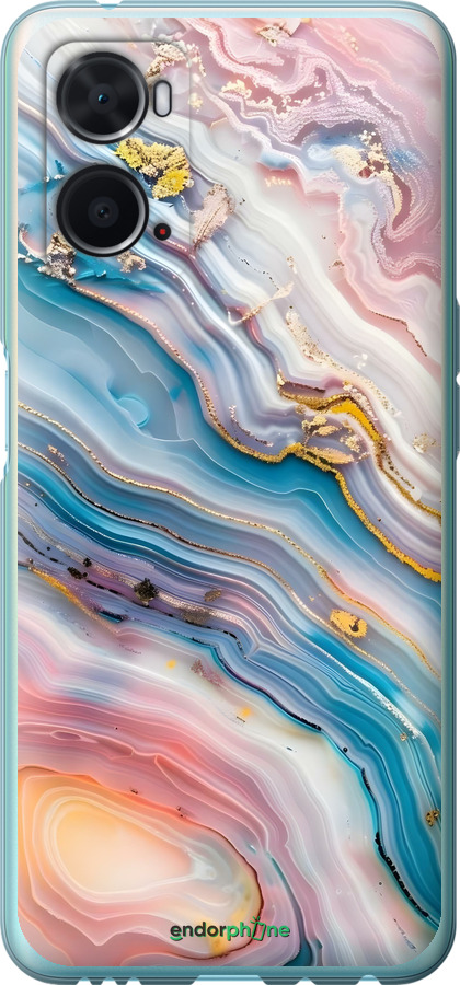 Силиконовый чехол Мрамор красивый для Oppo A76 - 6376u-2760 изображение 