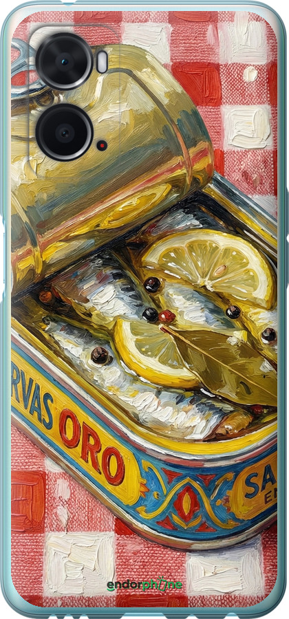 Силиконовый чехол Vintage Sardine Tin Phone для Oppo A76 - 6772u-2760 изображение 