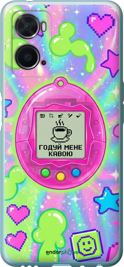 Силиконовый чехол Y2K Aesthetic Retro Pet: Годуй мене кавою для Oppo A76 - 6784u-2760 изображение 