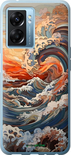 Силиконовый чехол Арт волны для Oppo A77 5G - 6324u-1377 изображение 