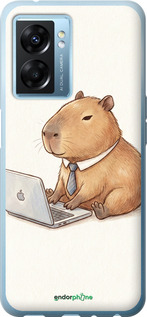Силиконовый чехол Funny Capybara CEO Working для Oppo A77 5G - 6777u-1377 изображение 