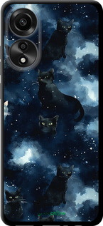 TPU чехол Зображення котиків з темною аквареллю для Oppo A78 4G - 6521b-3142 изображение 