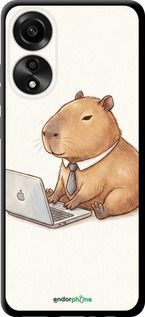 TPU чехол Funny Capybara CEO Working для Oppo A78 4G - 6777b-3142 изображение 
