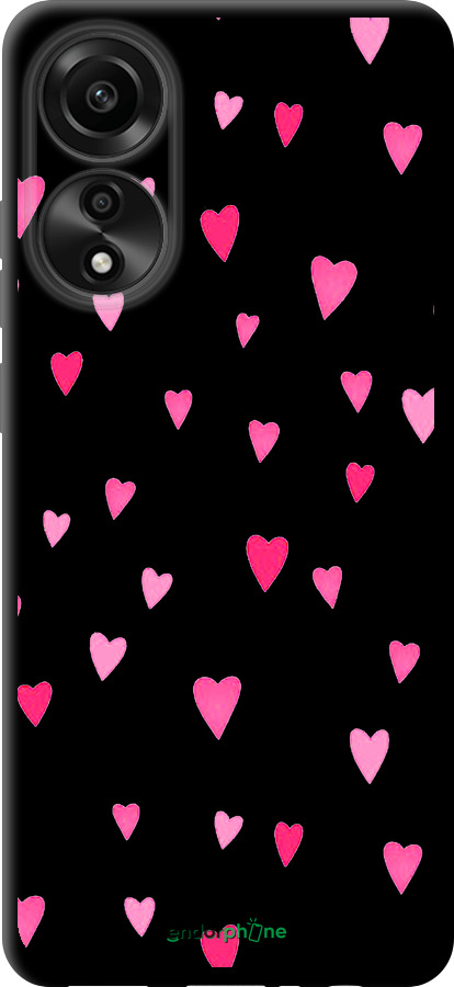 TPU чехол Сердечки 2 для Oppo A78 4G - 4763b-3142 изображение 