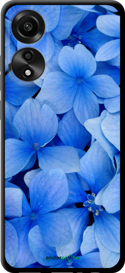 TPU чехол Сині квіти для Oppo A78 4G - 526b-3142 изображение 
