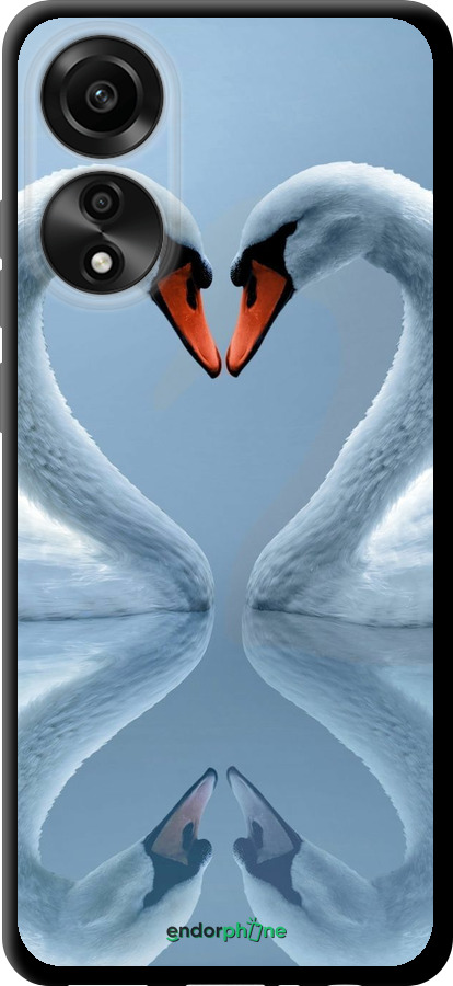 TPU чехол Лебеді для Oppo A78 4G - 6007b-3142 изображение 