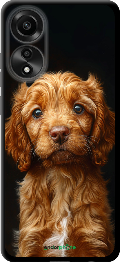 TPU чехол Cocker spaniel на черном фоне для Oppo A78 4G - 6137b-3142 изображение 