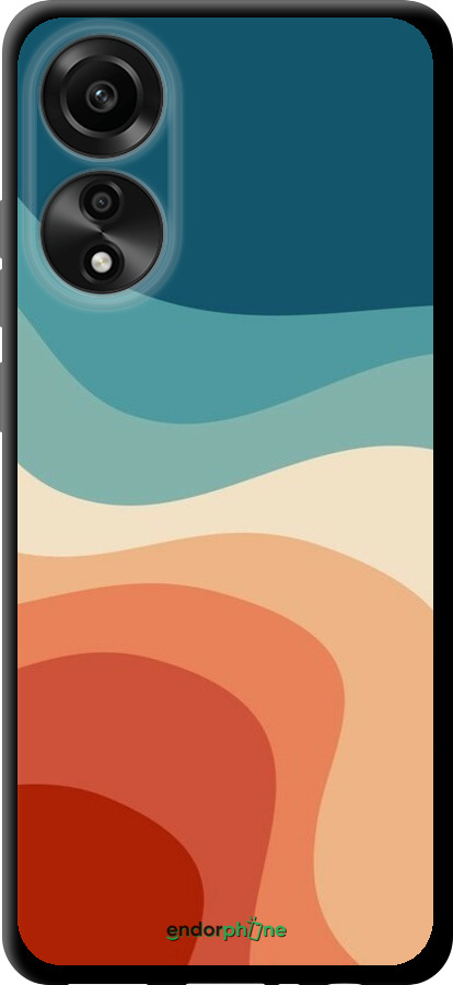 TPU чехол В стиле ретро с волнами для Oppo A78 4G - 6531b-3142 изображение 