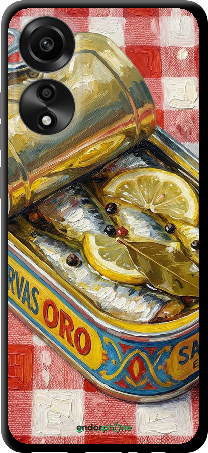 TPU чехол Vintage Sardine Tin Phone для Oppo A78 4G - 6772b-3142 изображение 