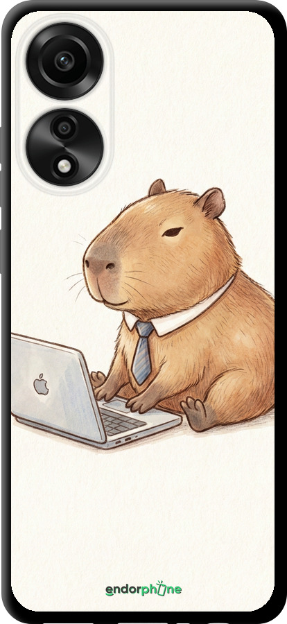 TPU чехол Funny Capybara CEO Working для Oppo A78 4G - 6777b-3142 изображение 