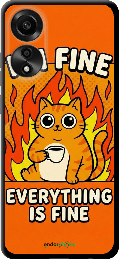 TPU чехол Funny Cat для Oppo A78 4G - 6786b-3142 изображение 