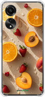 Силіконовий протиударний с посиленими кутами чехол Фрукти 3 для Oppo A78 4G - 6703sp-3142 изображение 