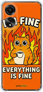 Силикон с усиленными углами чехол Funny Cat для Oppo A78 4G - 6786sp-3142 изображение 