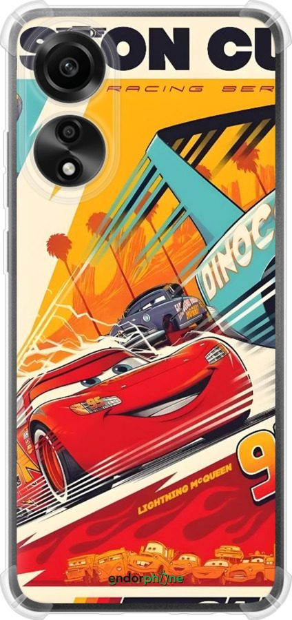 Силикон с усиленными углами чехол Тачки для Oppo A78 4G - 6288sp-3142 изображение 