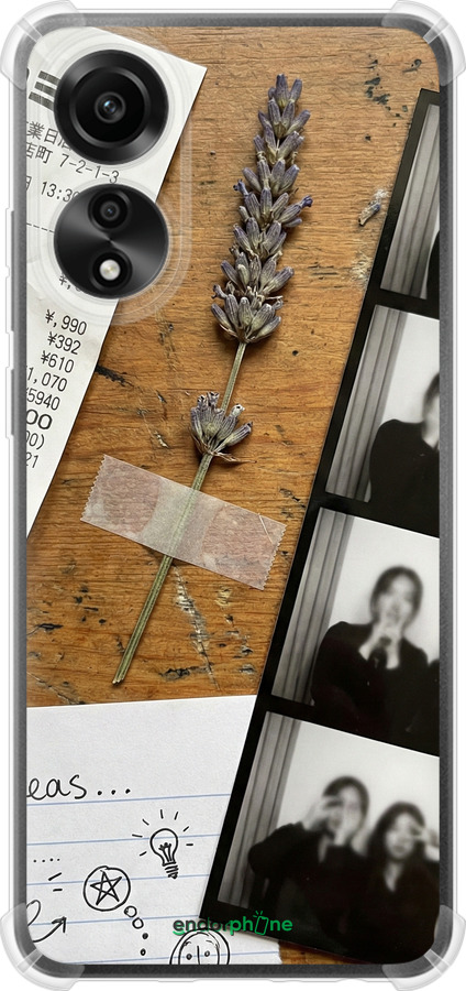 Силикон с усиленными углами чехол Aesthetic Scrapbook Collage для Oppo A78 4G - 6773sp-3142 изображение 