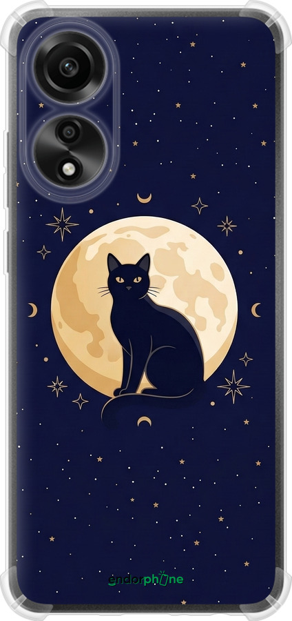 Силіконовий протиударний с посиленими кутами чехол Cute Cat Celestial/Witchy для Oppo A78 4G - 6787sp-3142 изображение 