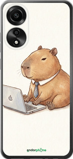 Силиконовый чехол 'Funny Capybara CEO Working' для Oppo A78 4G изображение 1