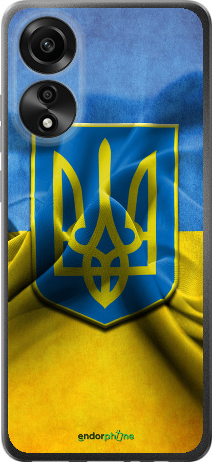 

Силіконовий чохол "Прапор та герб України" для Oppo A78 4G, Блакитний