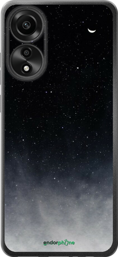 Силиконовый чехол Сині хмари, Синій місяць для Oppo A78 4G - 6396u-3142 изображение 