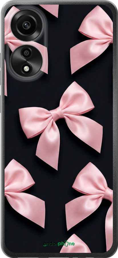 Силиконовый чехол Coquette Ribbons Dark Coquette для Oppo A78 4G - 6767u-3142 изображение 