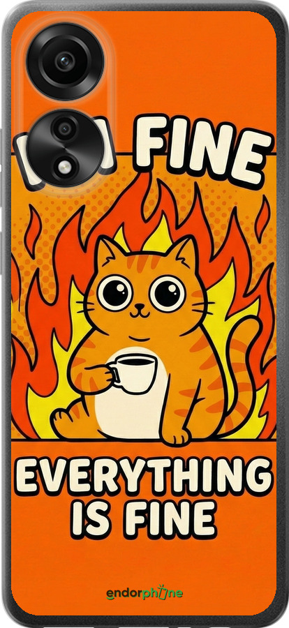 Силіконовий чехол Funny Cat для Oppo A78 4G - 6786u-3142 изображение 