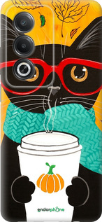 Силиконовый чехол Осенний кот для Oppo A80 5G - 4026u-3963 изображение 