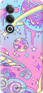 Силиконовый чехол Розовая галактика для Oppo A3 Pro 5G - 4146u-4144 изображение 