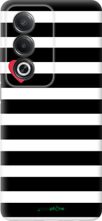 Силиконовый чехол Черно-белые полосы для Oppo A80 5G - 4461u-3963 изображение 