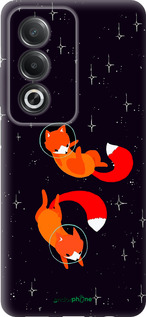 Силиконовый чехол Лисички в космосе для Oppo A3 Pro 5G - 4519u-4144 изображение 