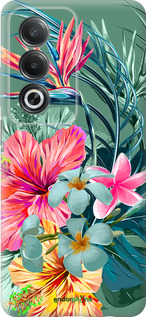 Силиконовый чехол Тропические цветы v1 для Oppo A3 Pro 5G - 4667u-4144 изображение 