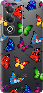 Силіконовий чехол Барвисті метелики для Oppo A3 Pro 5G - 4761u-4144 изображение 