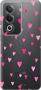 Силиконовый чехол Сердечки 2 для Oppo A3 Pro 5G - 4763u-4144 изображение 