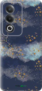 Силиконовый чехол Ночь золотые звезды для Oppo A3 Pro 5G - 5421u-4144 изображение 