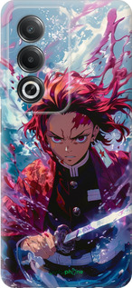 Силиконовый чехол Танджиро Камадо: Клинок рассекающий демонов для Oppo A80 5G - 6111u-3963 изображение 