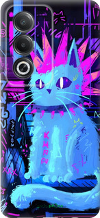 Силиконовый чехол Кот панк для Oppo A80 5G - 6311u-3963 изображение 