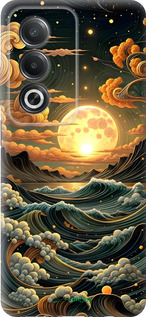 Силиконовый чехол Арт волны для Oppo A80 5G - 6332u-3963 изображение 