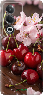 Силиконовый чехол Вишня в шоколаде для Oppo A3 Pro 5G - 6698u-4144 изображение 