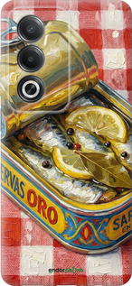 Силиконовый чехол Vintage Sardine Tin Phone для Oppo A80 5G - 6772u-3963 изображение 