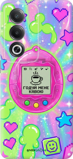 Силиконовый чехол Y2K Aesthetic Retro Pet: Годуй мене кавою для Oppo A3 Pro 5G - 6784u-4144 изображение 