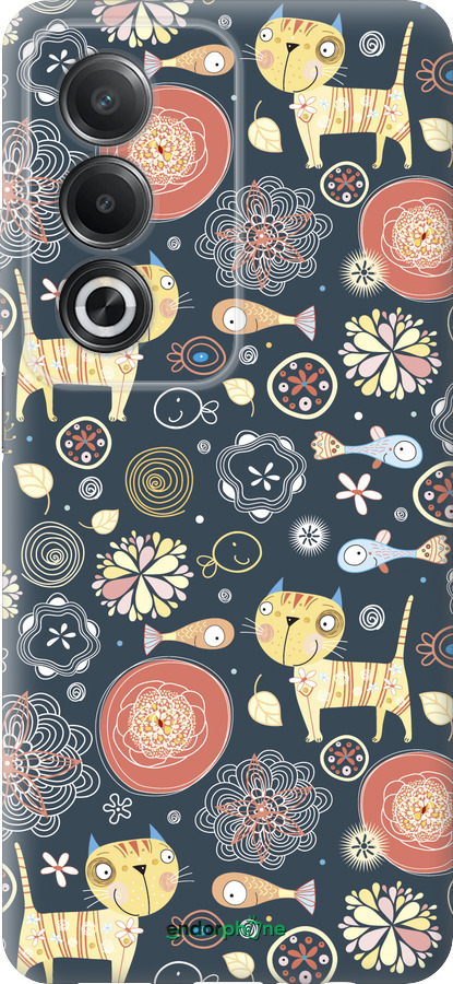 Силиконовый чехол Котята v4 для Oppo A80 5G - 1224u-3963 изображение 