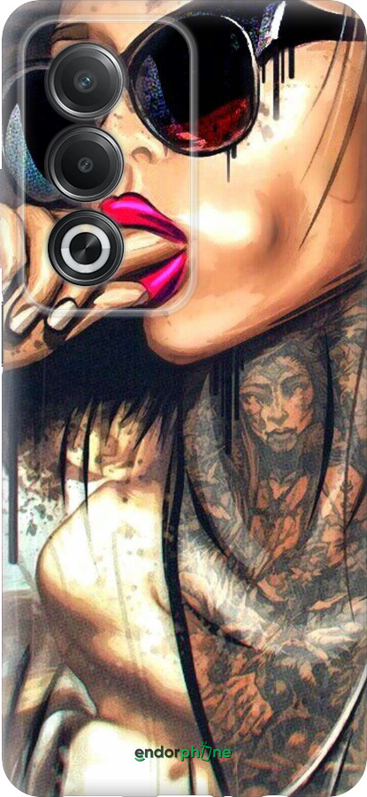 Силиконовый чехол Девушка в тату для Oppo A80 5G - 4001u-3963 изображение 