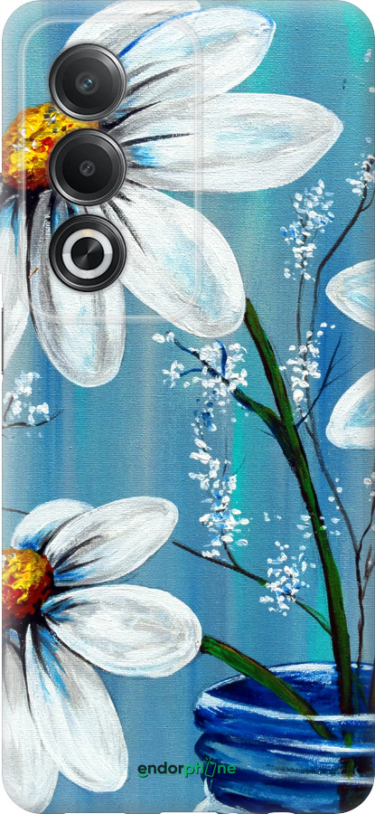 Силиконовый чехол Красивые арт-ромашки для Oppo A3 Pro 5G - 4031u-4144 изображение 
