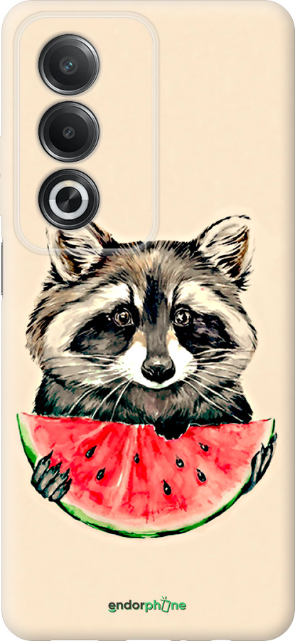 Силіконовий чехол Єнотик з кавуном для Oppo A80 5G - 4605u-3963 изображение 