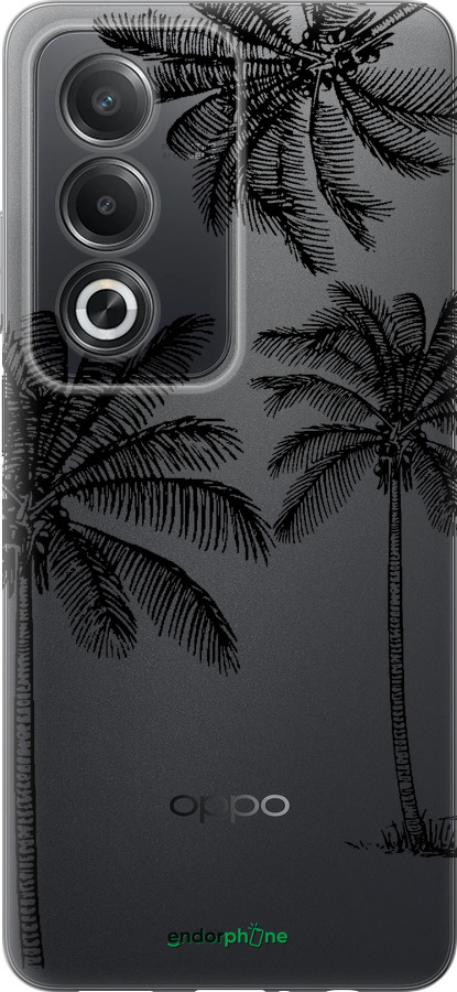 Силиконовый чехол Пальмы1 для Oppo A80 5G - 4634u-3963 изображение 