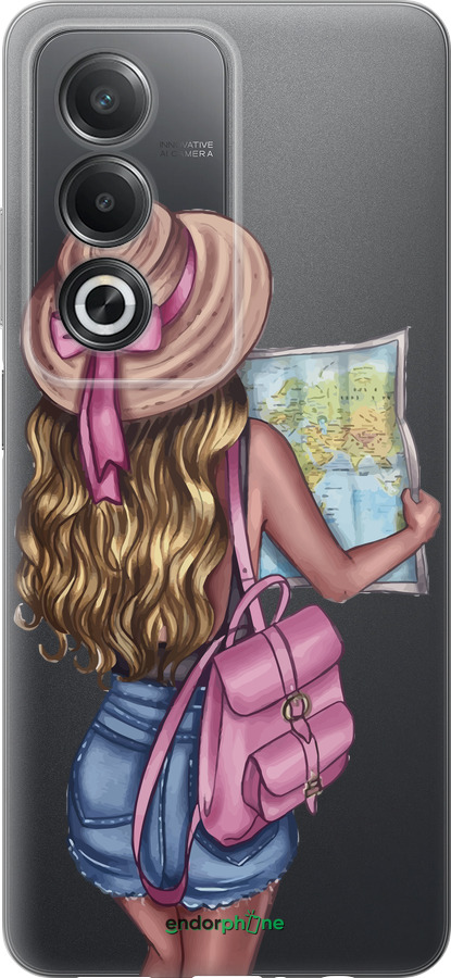 Силіконовий чехол Дівчина з картою для Oppo A3 Pro 5G - 4704u-4144 изображение 