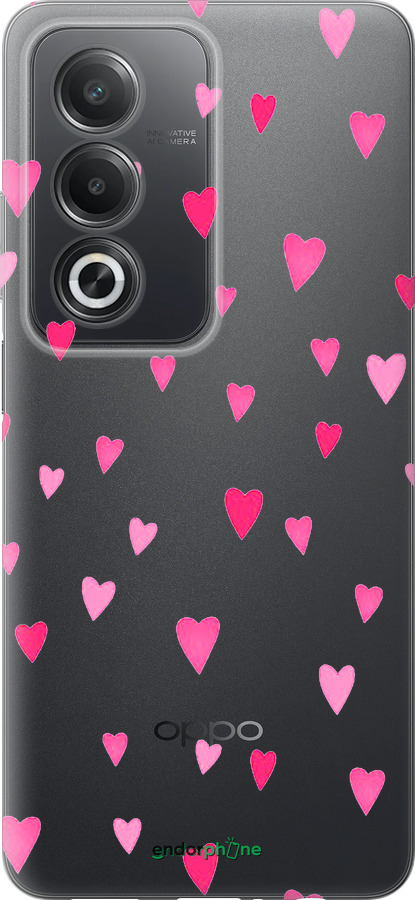 Силиконовый чехол Сердечки 2 для Oppo A3 Pro 5G - 4763u-4144 изображение 