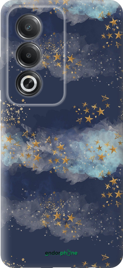 Силиконовый чехол Ночь золотые звезды для Oppo A3 Pro 5G - 5421u-4144 изображение 