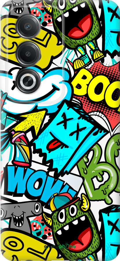 Силиконовый чехол Стикеры v4 для Oppo A3 Pro 5G - 5508u-4144 изображение 