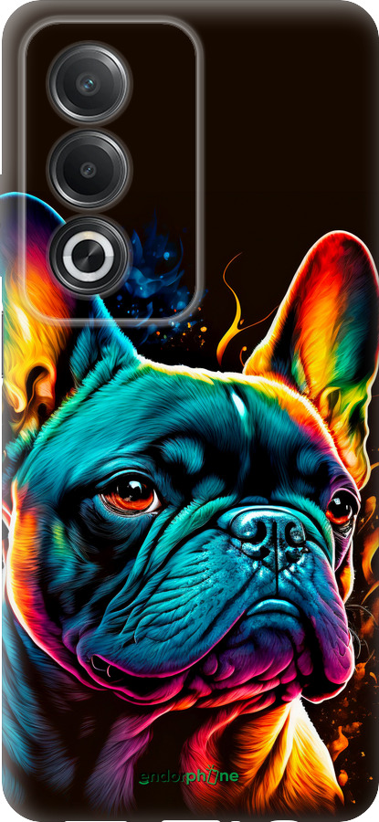 Силіконовий чехол Яскравий бульдог для Oppo A3 Pro 5G - 5547u-4144 изображение 